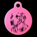 Golden Labrador Engraved 31mm Large Round Pet Dog ID Tag